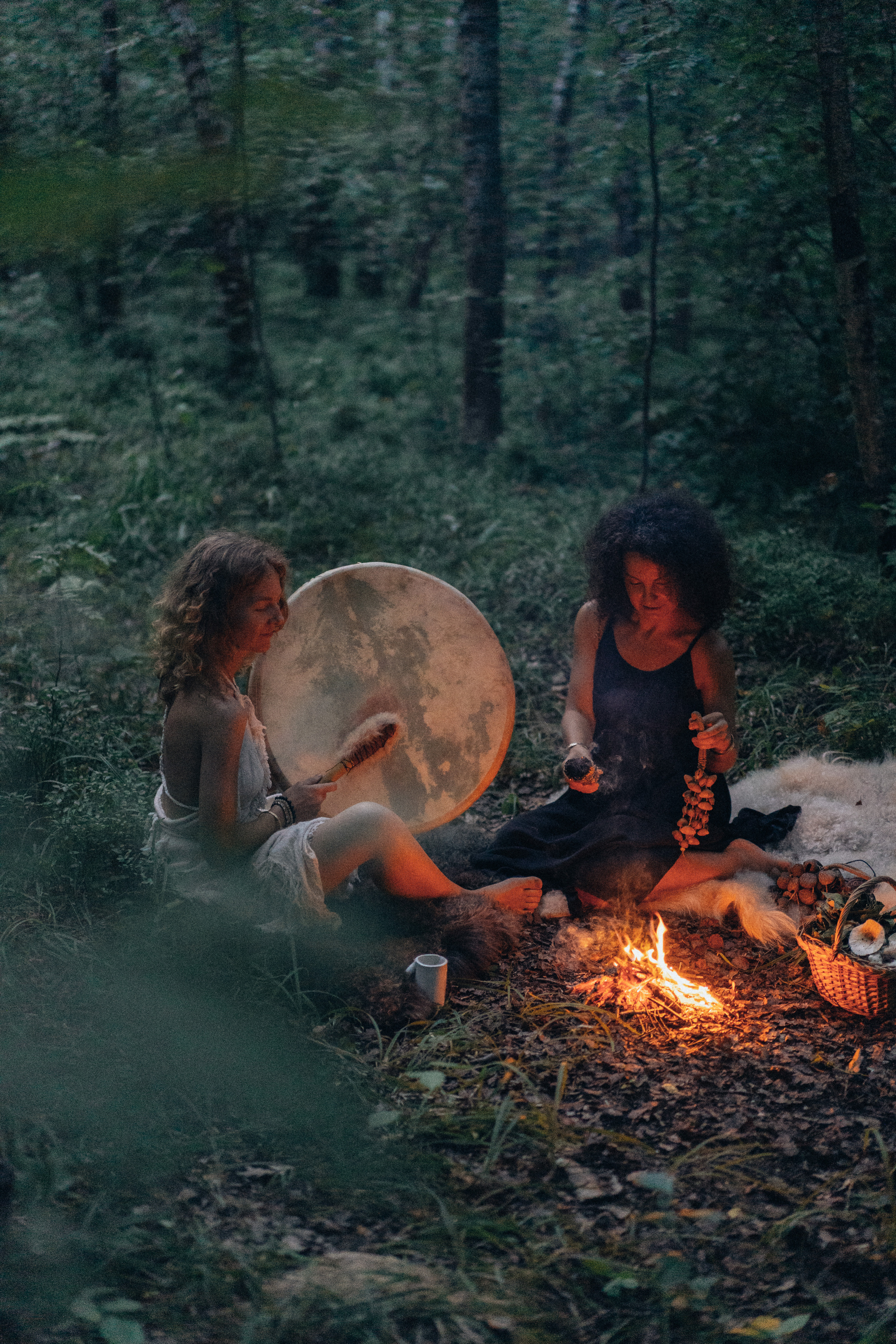 Women Performing Ritual in the Forest