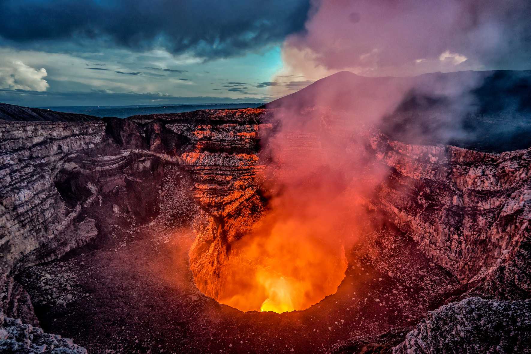 Aerial Photography of Masaya Volcano National Park in Nicaragua